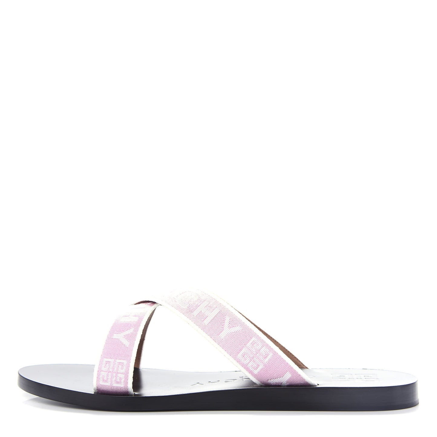 Grosgrain Cross Logo Ankle Strap Sandals 37.5 Pink White