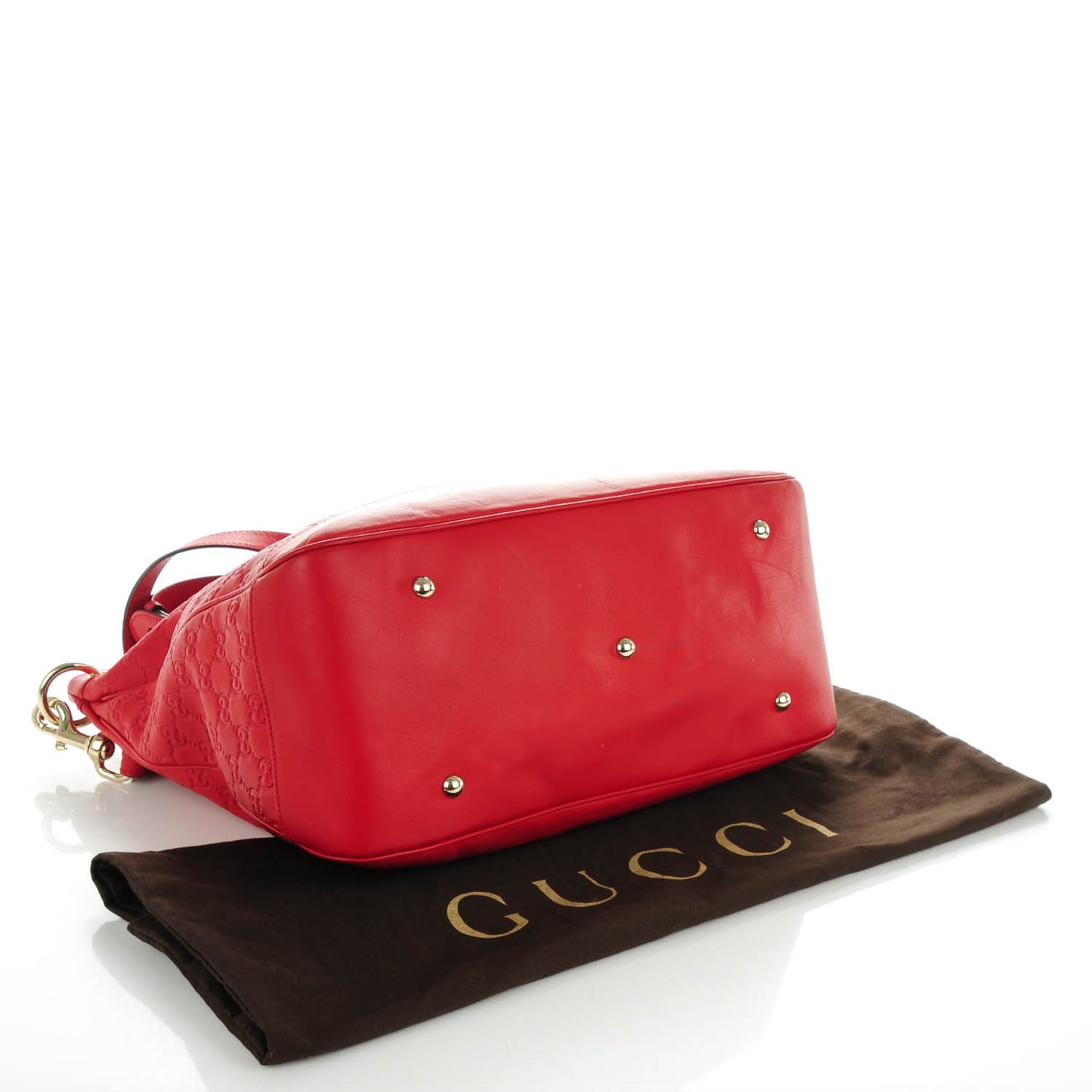 Guccissima Medium Valentine Top Handle Bag Red