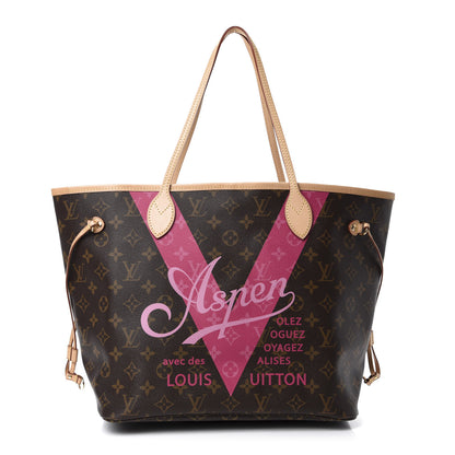 Louis Vuitton Monogram Aspen V Neverfull MM Hot Pink 3 of 12
