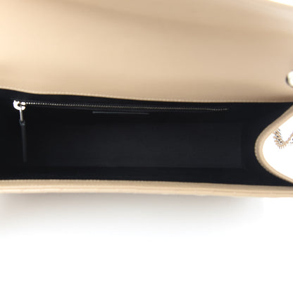 Saint Laurent Grain De Poudre Mixed Matelasse Large Triquilt Monogram Satchel Nude Powder 5 of 10