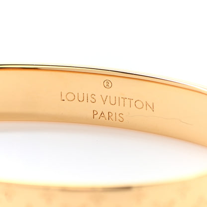 Louis Vuitton Brass Monogram Nanogram Cuff S Gold 4 of 6