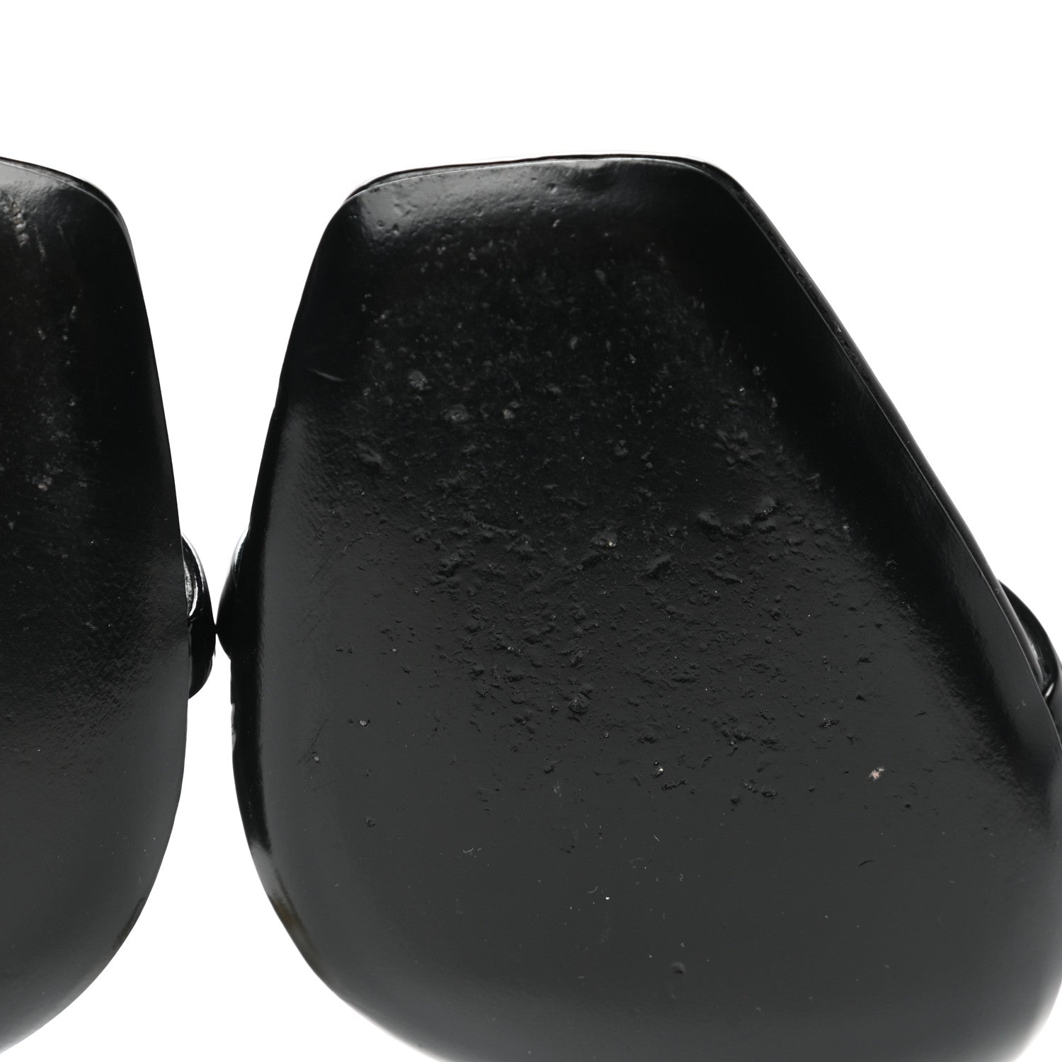 Saint Laurent Patent Calfskin Opyum 110 Sandals 37.5 Black Gold 9 of 10
