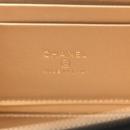 Chanel Lambskin Quilted Small Pearl Crush Vanity Case With Chain Black 7 of 12