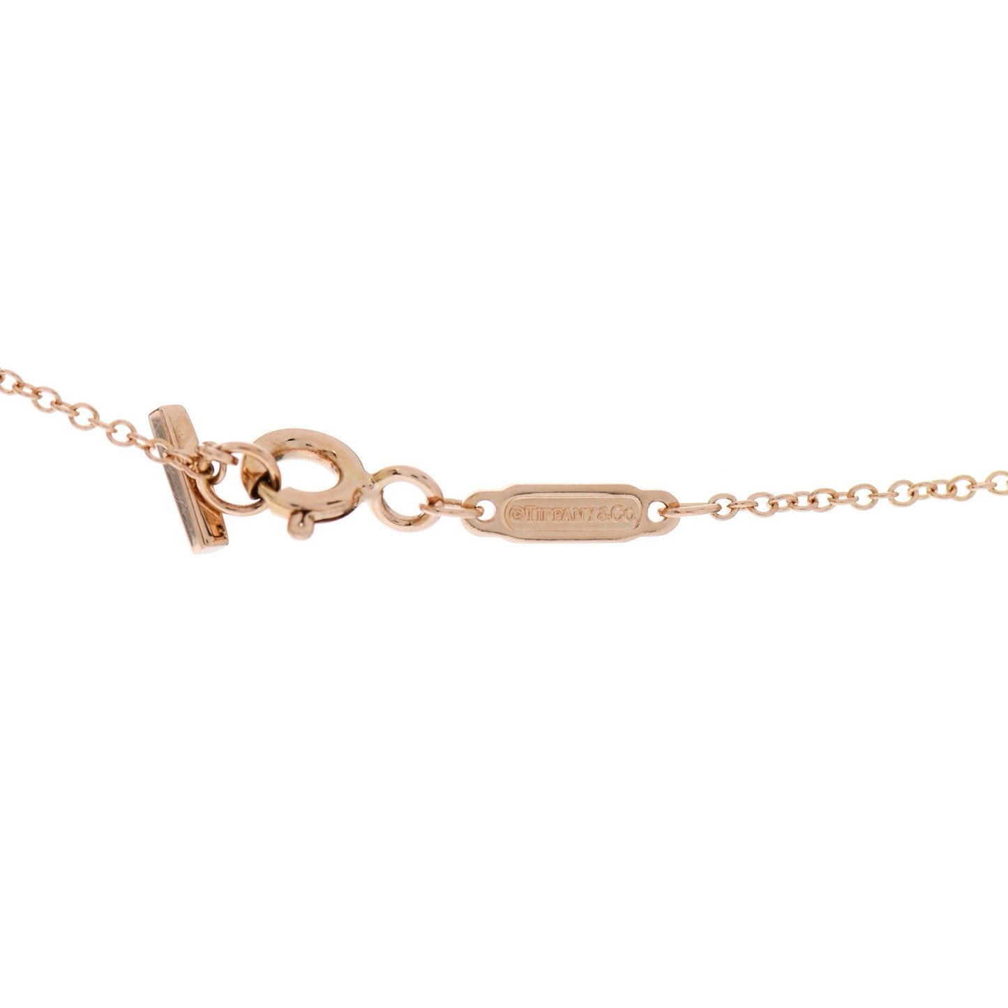 18K Rose Gold Small T Smile Pendant Necklace