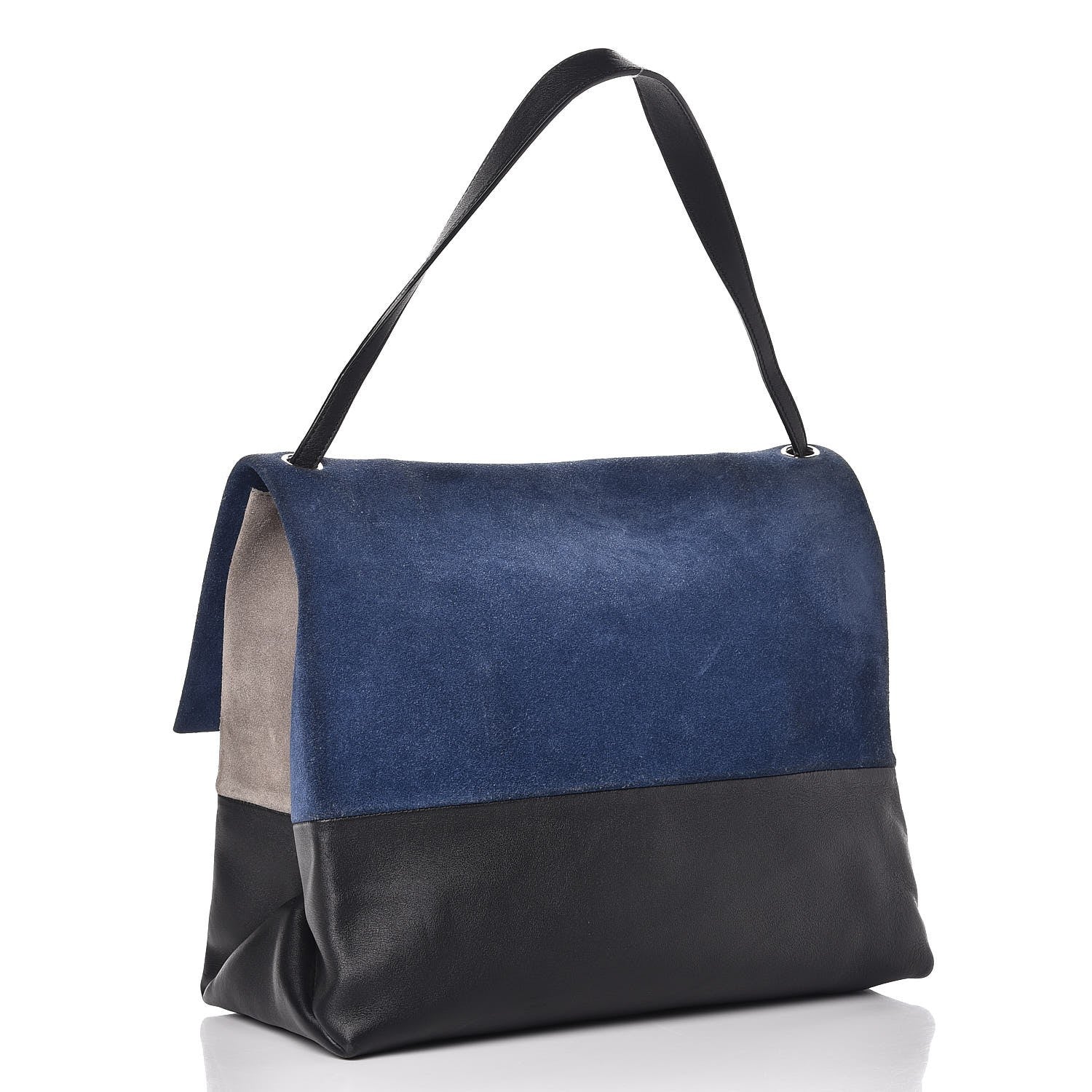 Celine Calfskin Suede All Soft Shoulder Bag 3 of 13