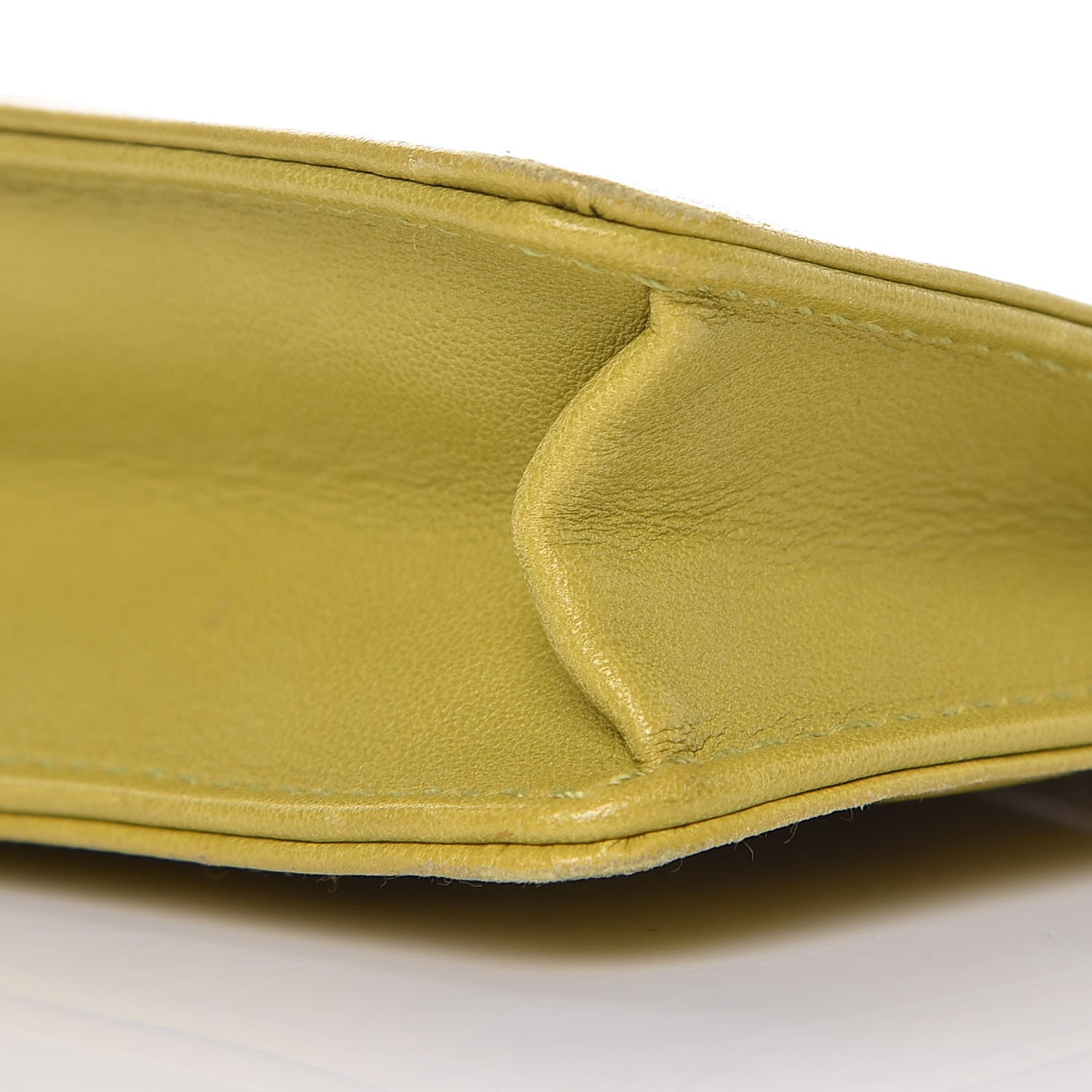 Chanel Lambskin Precious Symbols Pochette Chartreuse 9 of 11
