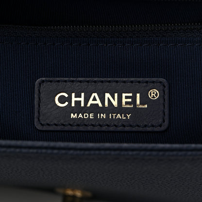 Chanel Caviar Quilted New Medium Boy Flap Navy 6 of 10