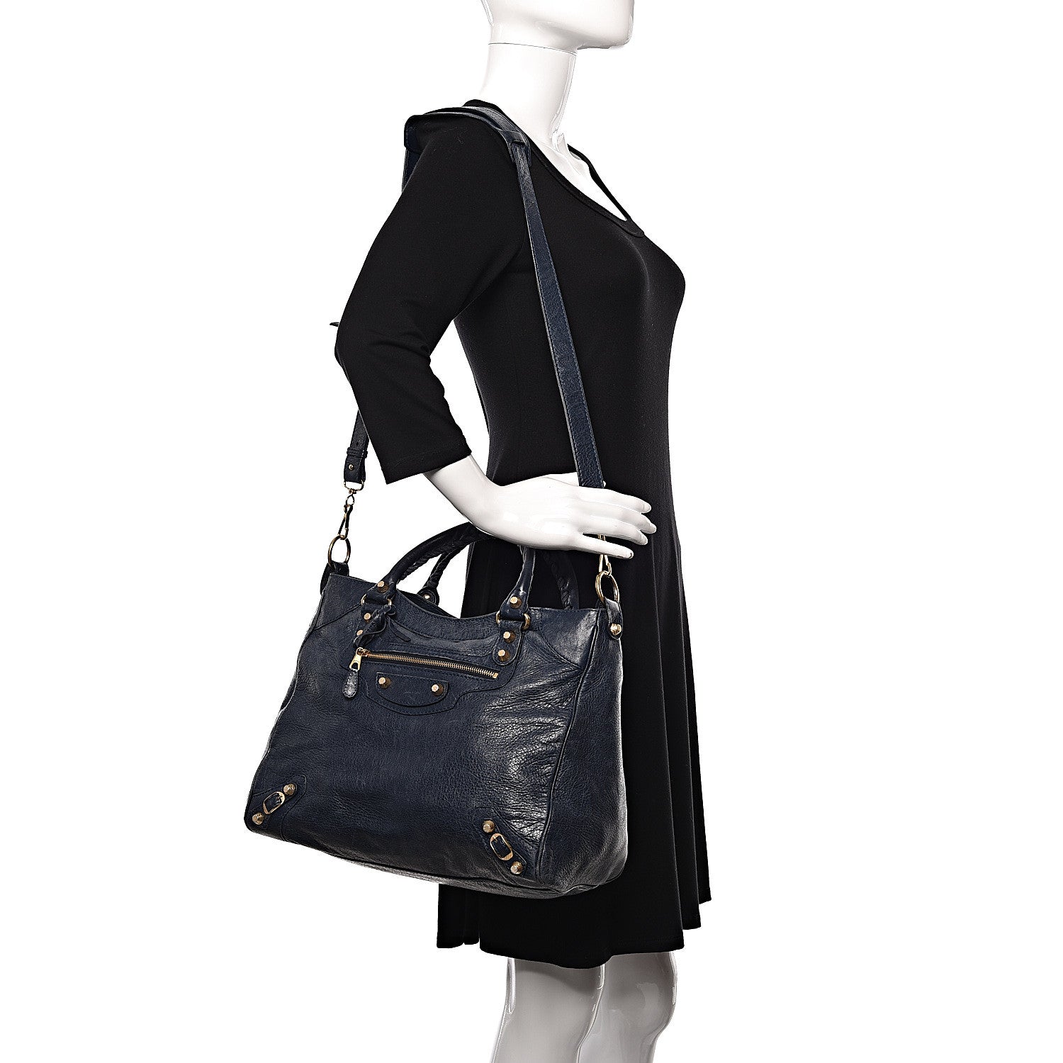 Balenciaga Agneau Giant 12 Gold Hardware Velo Bleu Obscur 2 of 17