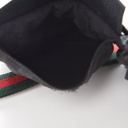 Gucci GG Monogram Web Double Pocket Belt Bag Black 7 of 12