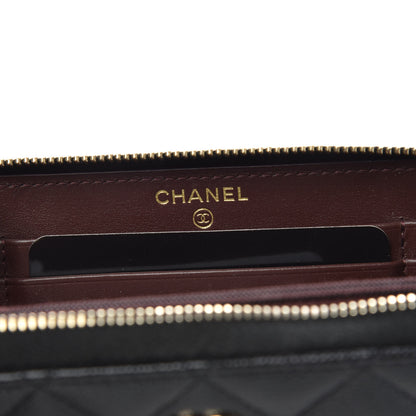 Chanel Caviar Quilted Medium Zip Around Wallet Black 6 of 8