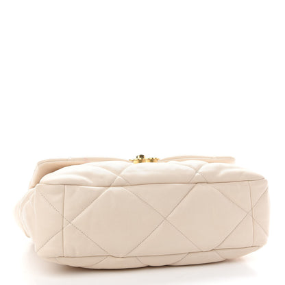 Chanel Lambskin Quilted Large Chanel 19 Flap Beige 4 of 11