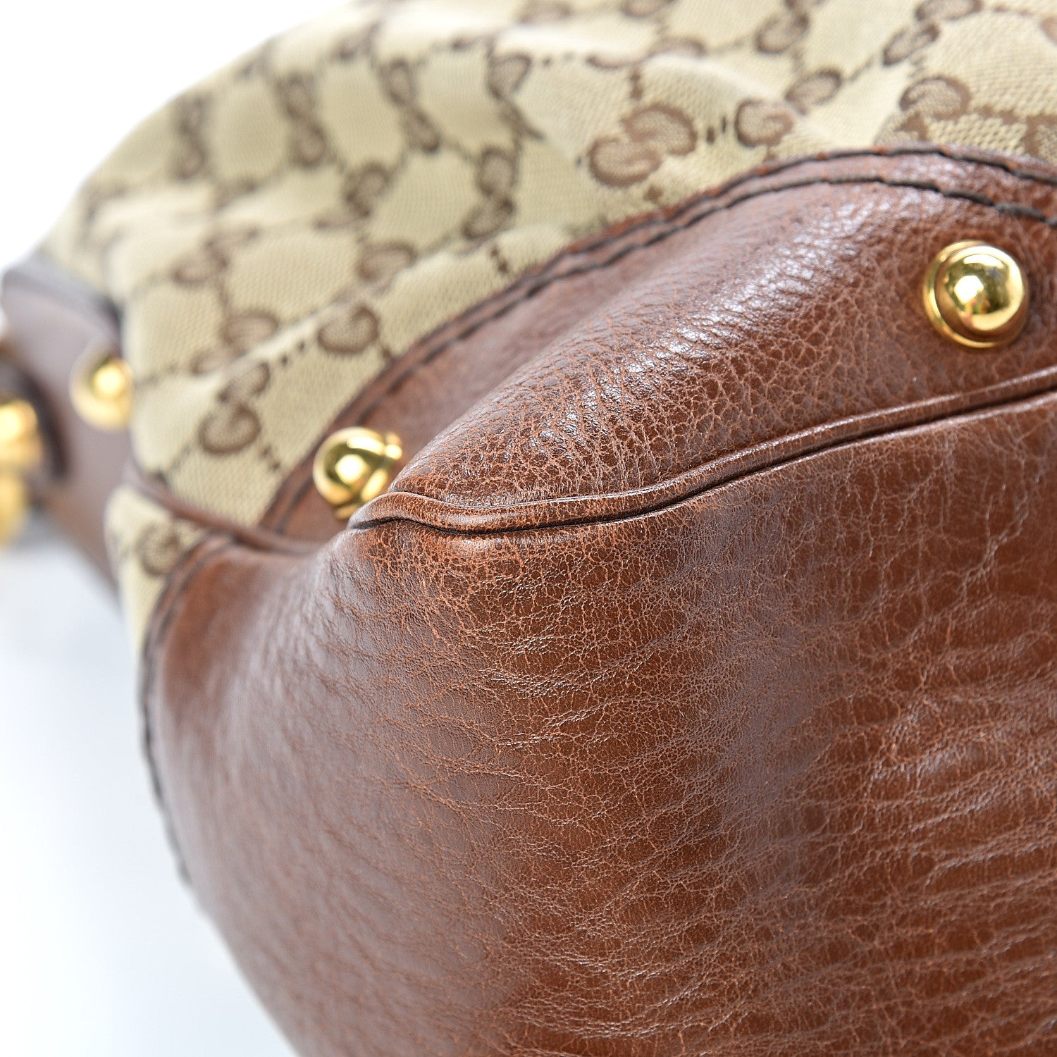 Gucci Monogram Medium Jockey Hobo Brown 8 of 11