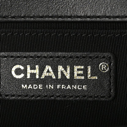 Chanel Calfskin Quilted Medium Boy Top Handle Flap Black 6 of 10