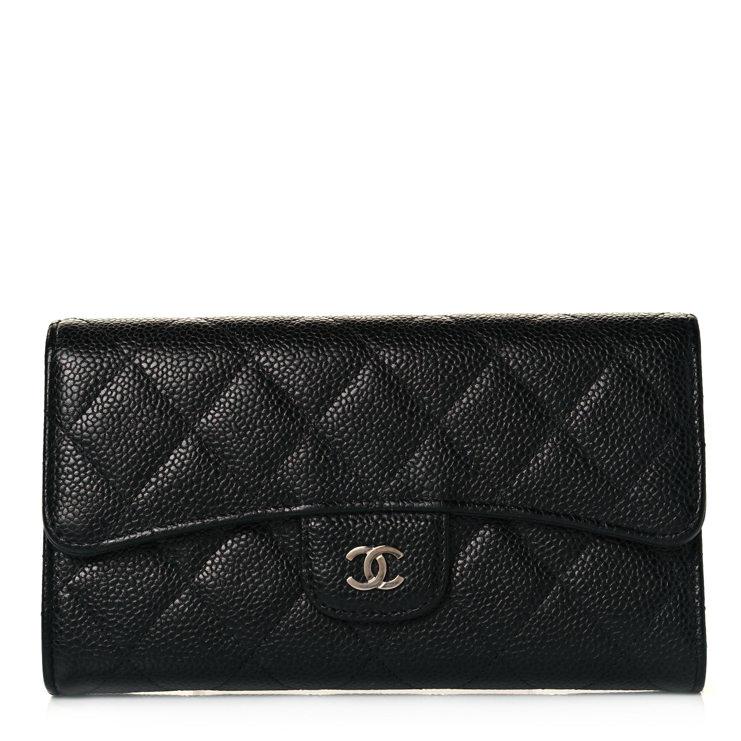 Chanel Caviar Quilted Medium Flap Wallet Black 1 of 12