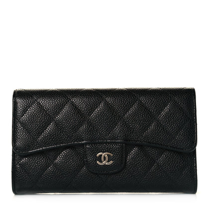Chanel Caviar Quilted Medium Flap Wallet Black 1 of 12