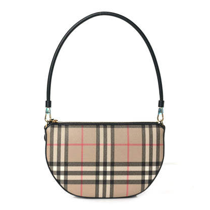 Burberry Vintage Check Calfskin Olympia Slim Pouch Archive Beige 1 of 8