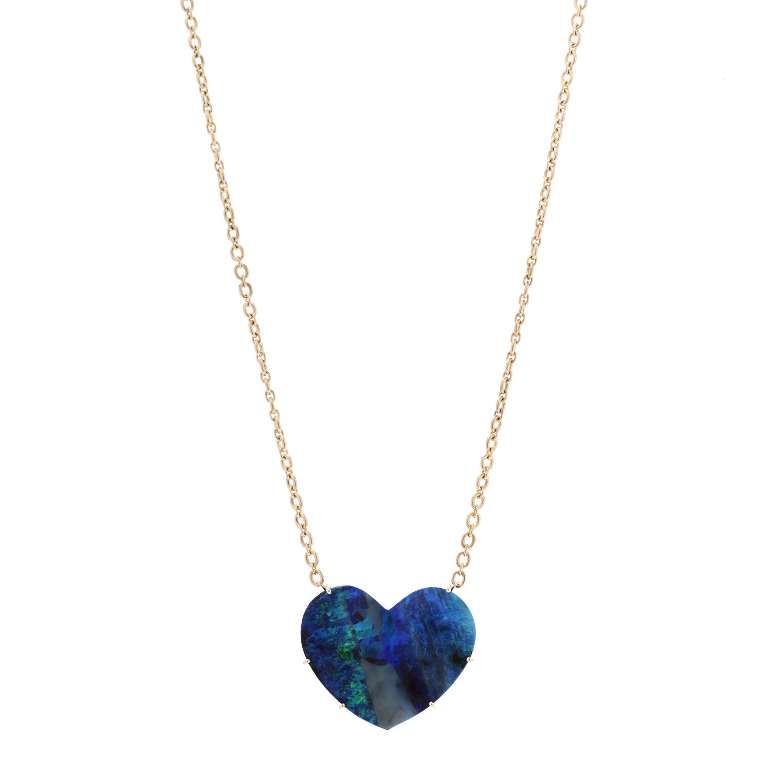Irene Neuwirth 18K Yellow Gold Boulder Opal One of a Kind Love Pendant Necklace 1 of 6