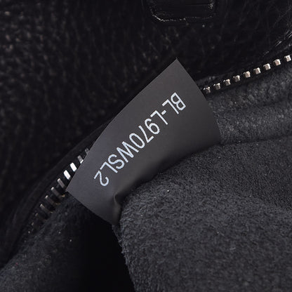 Valentino Garavani Grained Calfskin Onyx Medium Rockstud Rolling Tote Black 7 of 9