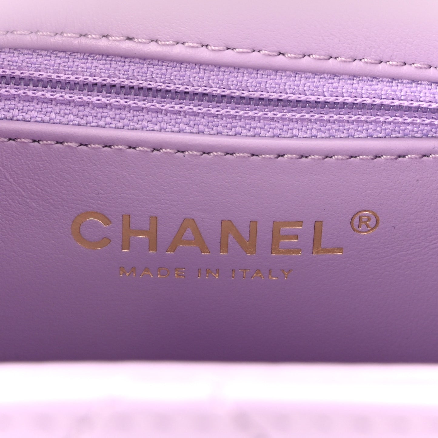 Shiny Aged Calfskin Quilted Nano Kelly Shopper Lilac