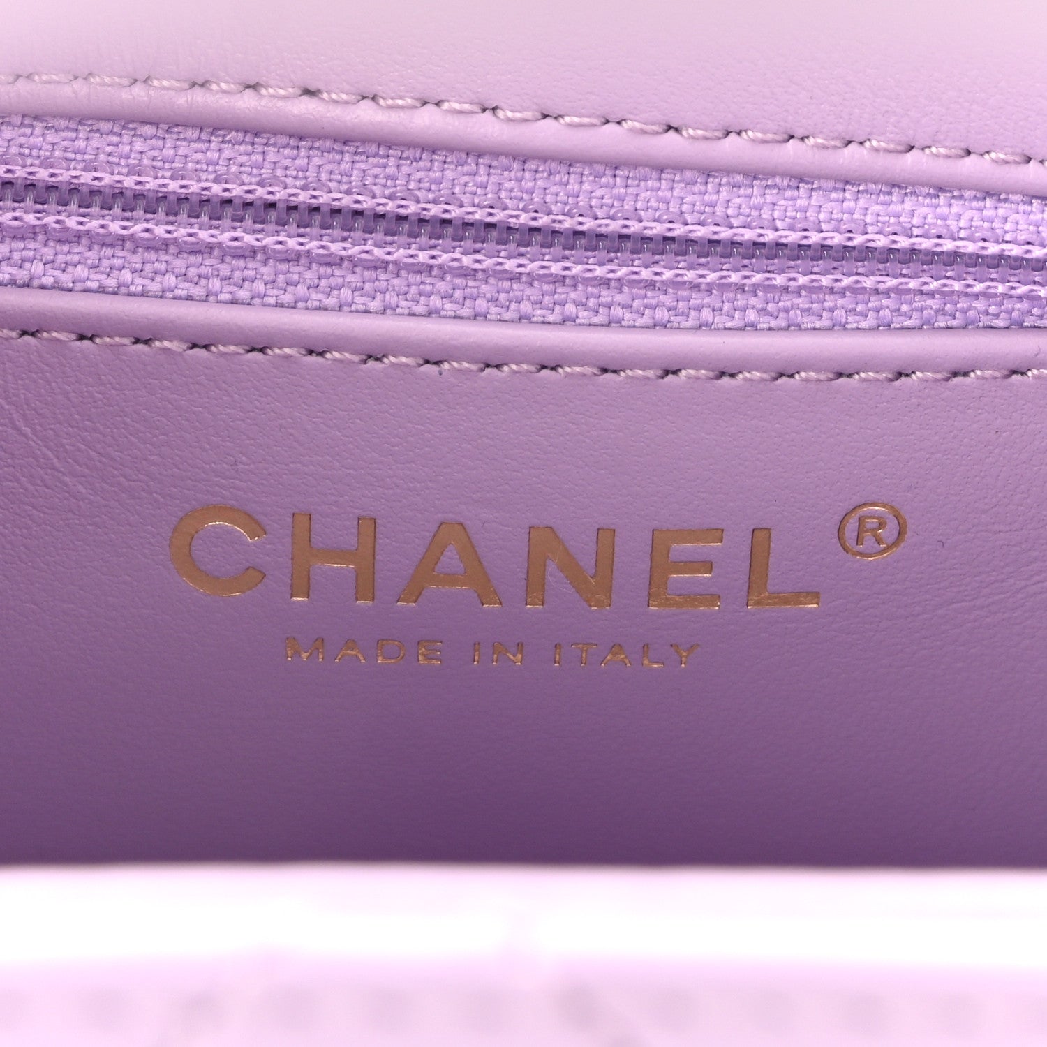 Chanel Shiny Aged Calfskin Quilted Nano Kelly Shopper Lilac 6 of 10