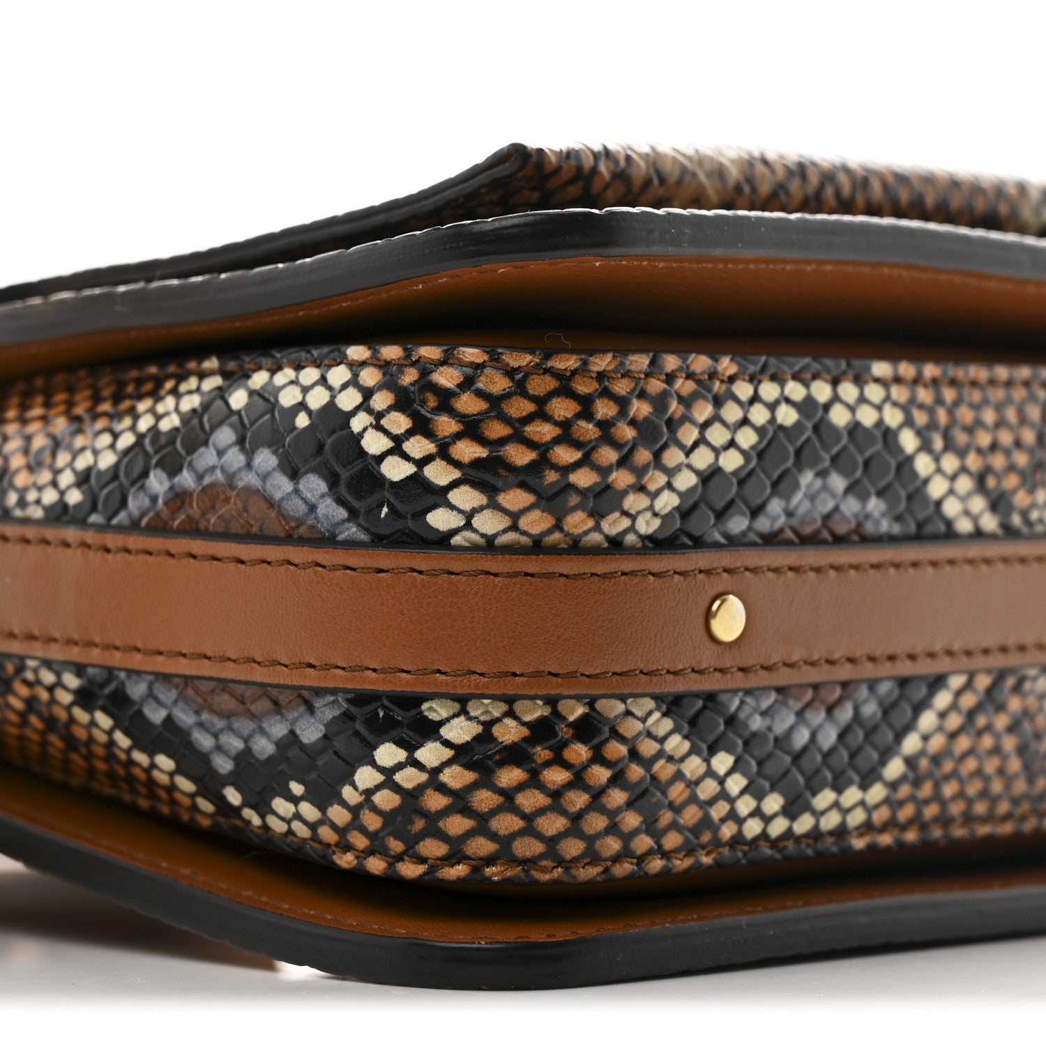 Chloe Calfskin Snakeskin Embossed Small Roy Bag Multicolor 8 of 9
