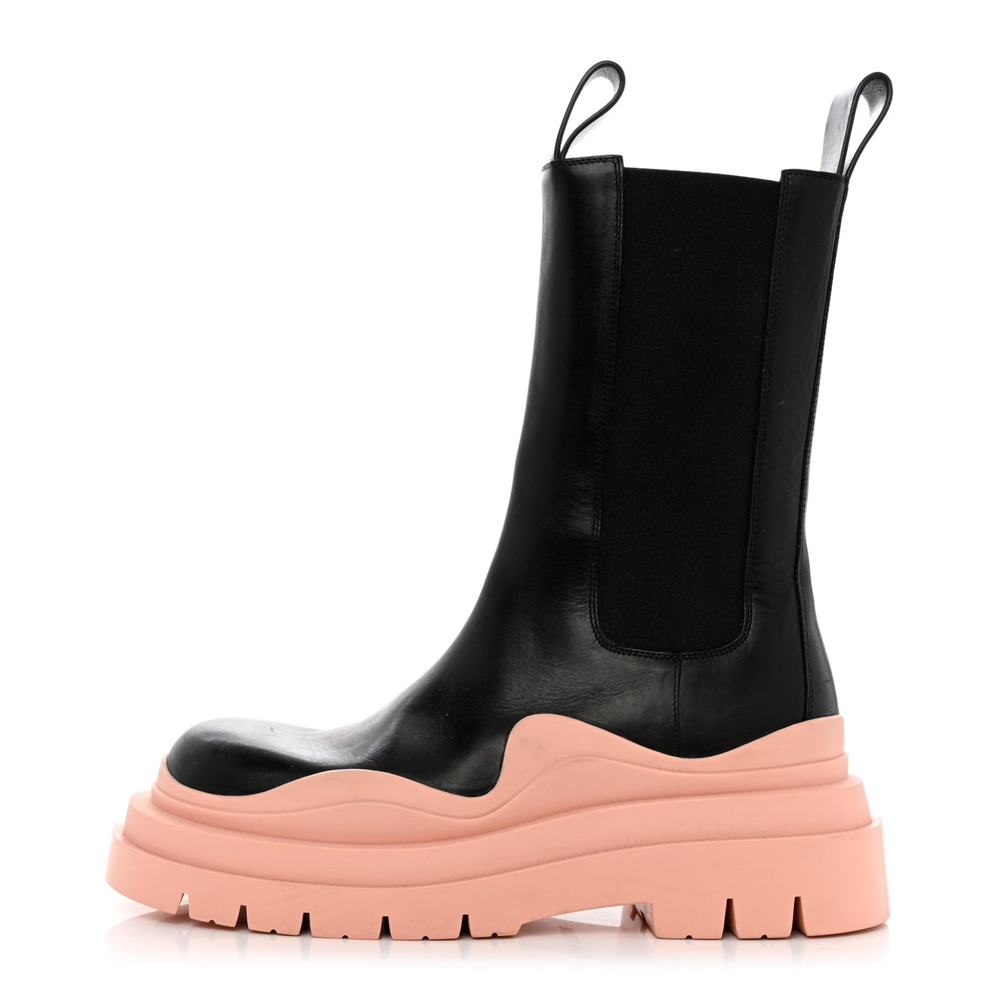 Calfskin The Tire Chelsea Boots 38 Black Peachy