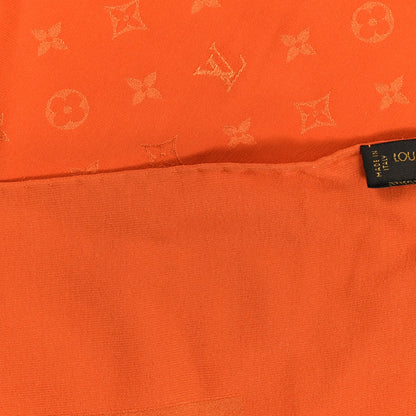 Louis Vuitton Silk Monogram Monaco Square Scarf Orange 4 of 4