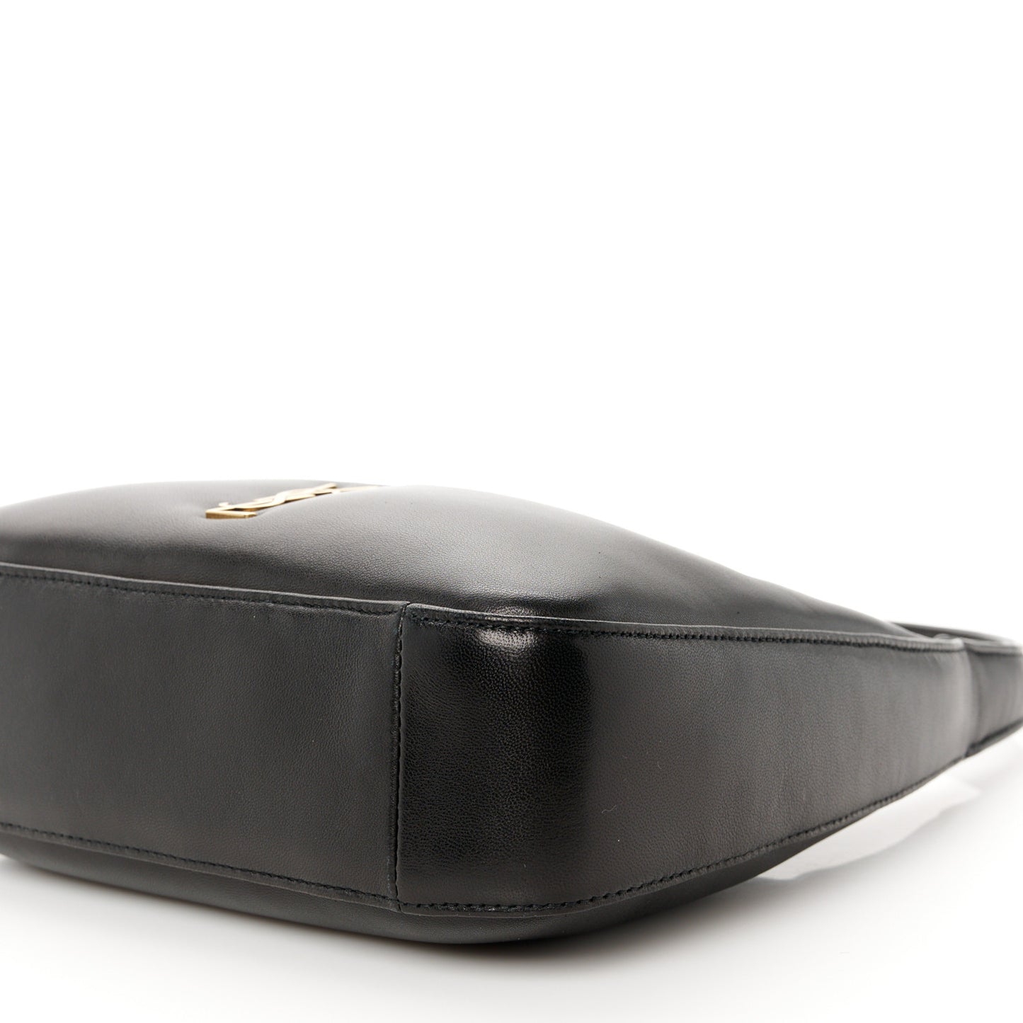 Plunged Lambskin Calypso Mini Hobo Black
