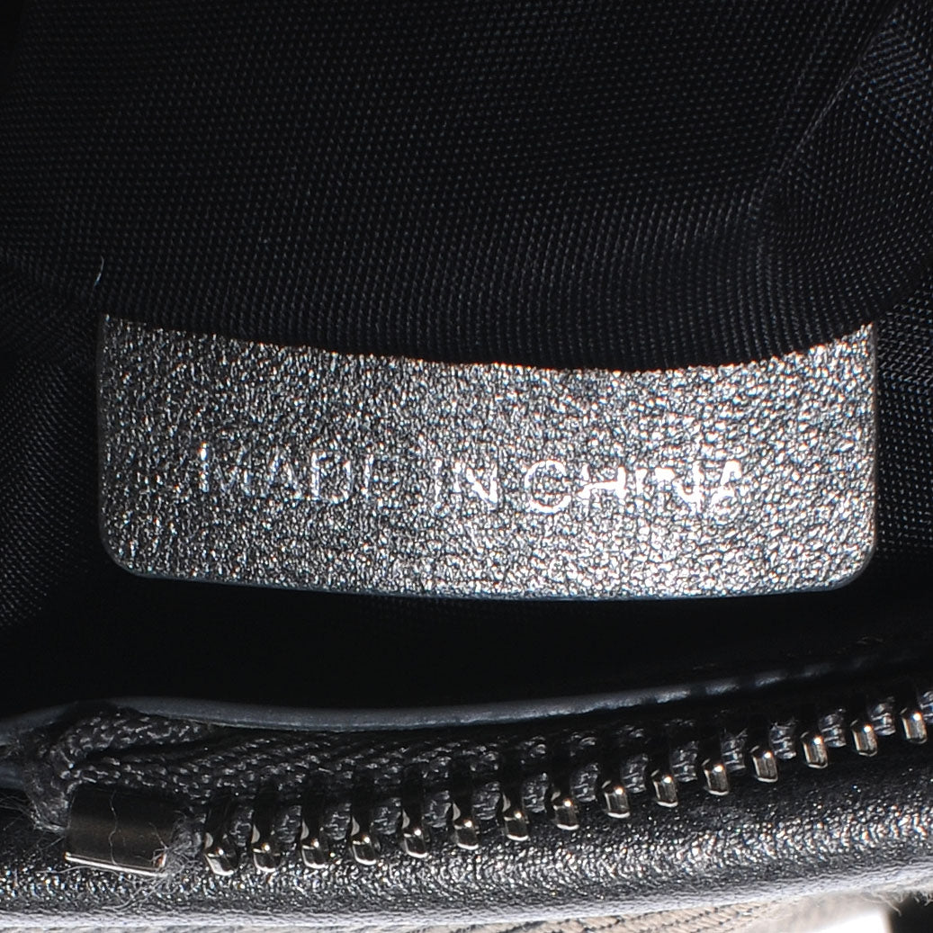 Leather Shimmer Check Tote