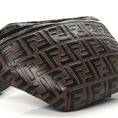 Fendi Vitello Century Bi-Color FF 1974 Embossed Belt Bag Maya Black 8 of 9
