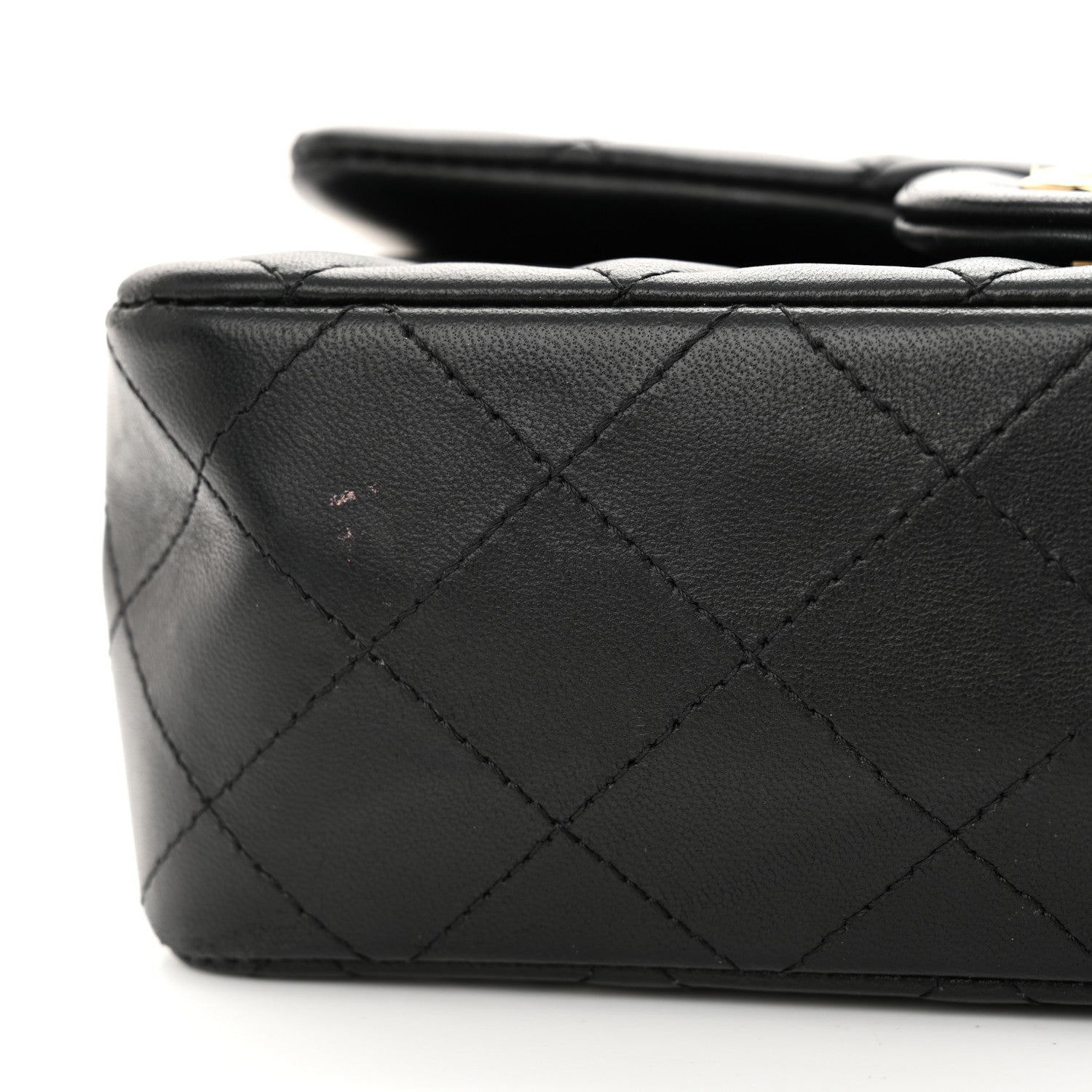 Chanel Lambskin Quilted Mini Rectangular Flap Black 12 of 13