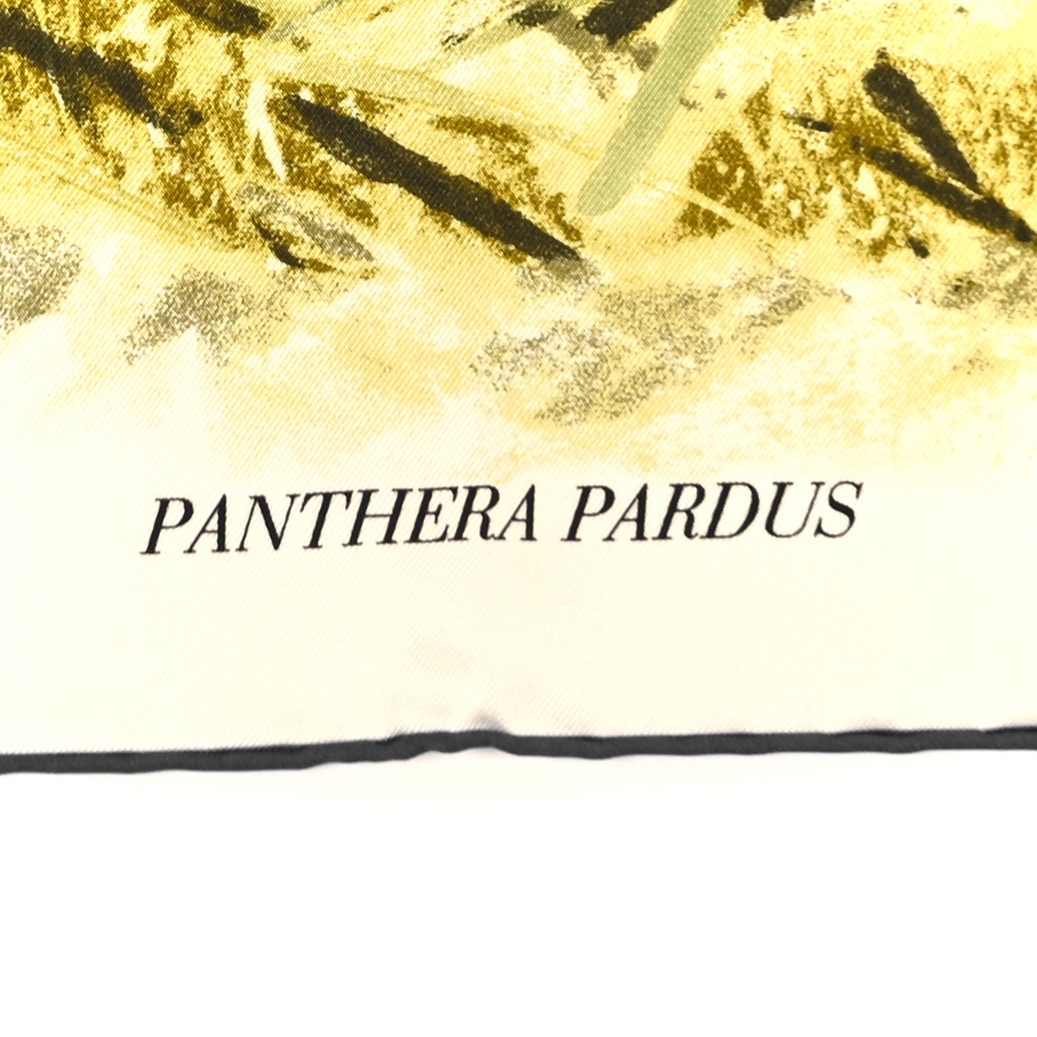 Hermes Silk Panthera Pardus Scarf 90 Creme Brun Vert 1795390