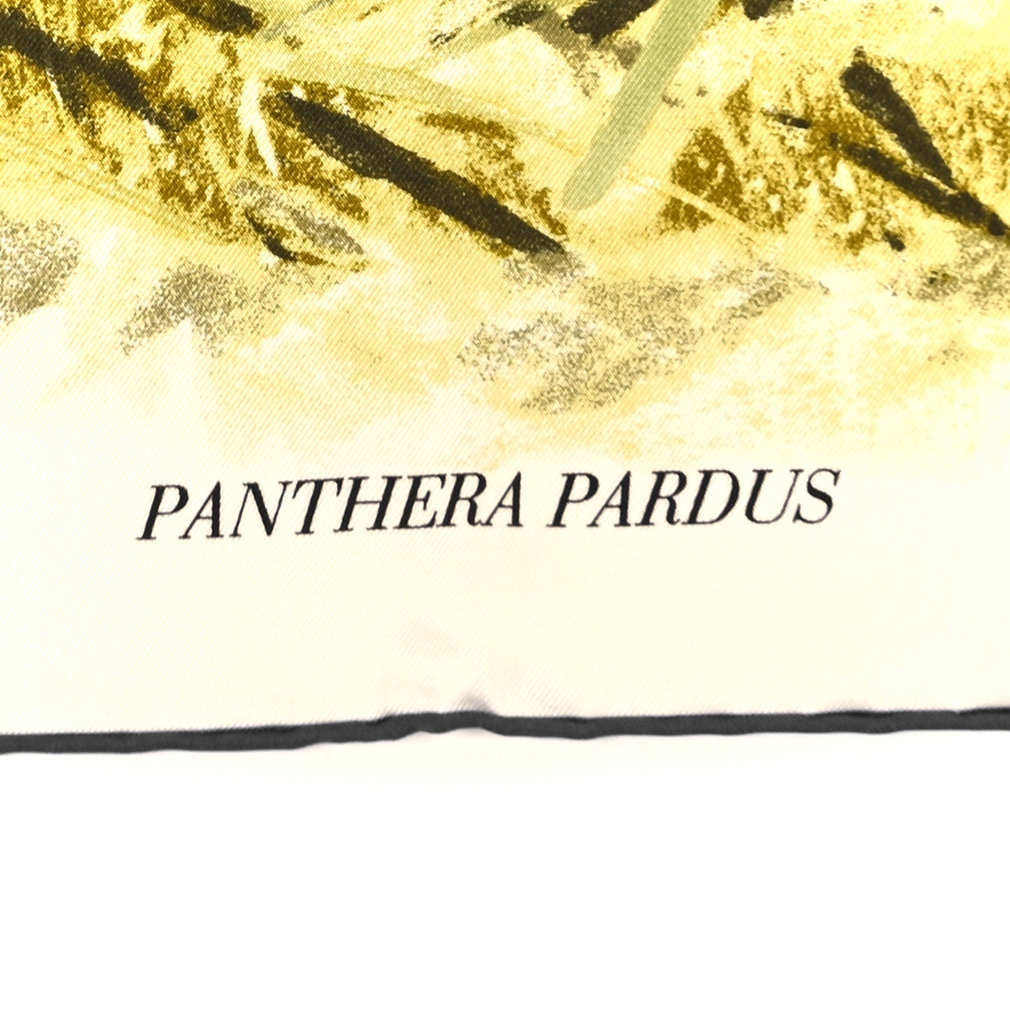 Silk Panthera Pardus Scarf 90 Creme Brun Vert