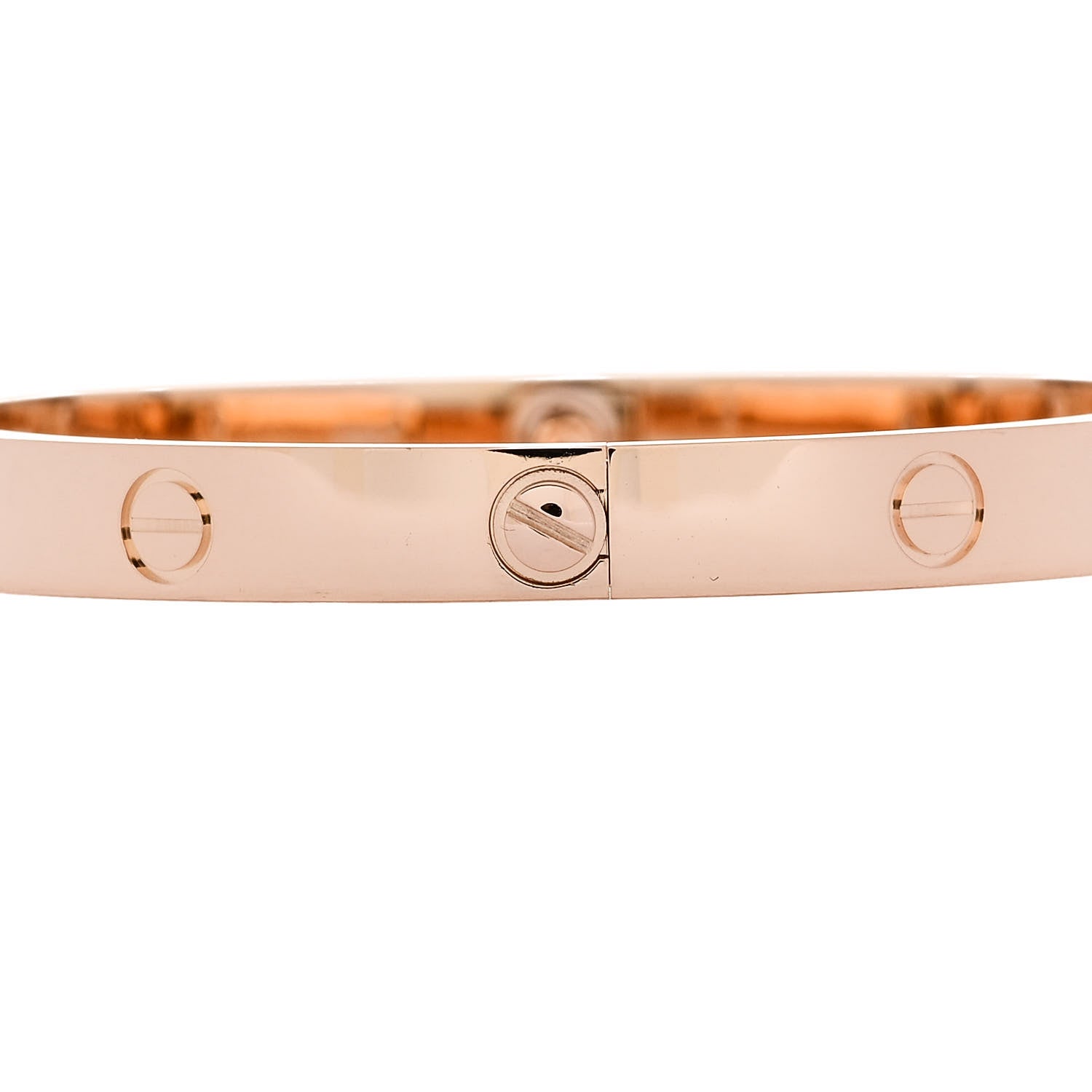 Cartier 18K Pink Gold 4 Diamond LOVE Bracelet 18 5 of 8