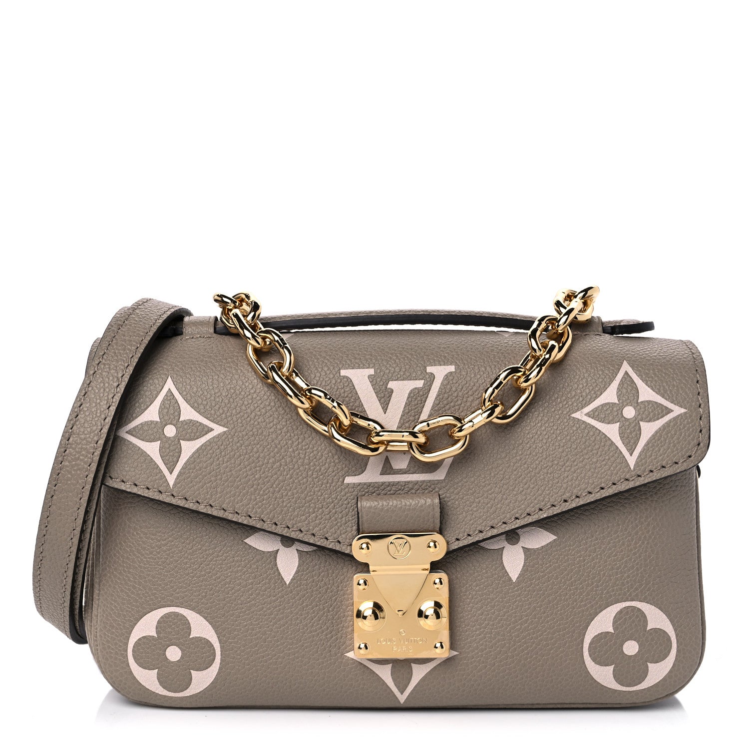 Louis Vuitton Empreinte Monogram Giant Pochette Metis East West Tourterelle Creme 1 of 9