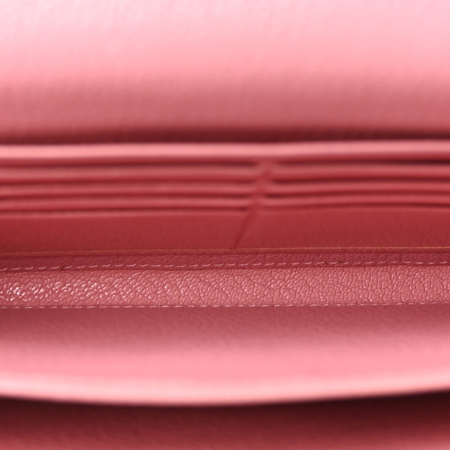 Goatskin Madras Bicolor Flap Wallet Pink
