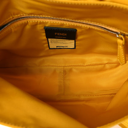 Fendi Econyl Nylon Cuoio Romano Monochrome Medium Baguette Messenger Bag Sunflower 6 of 9