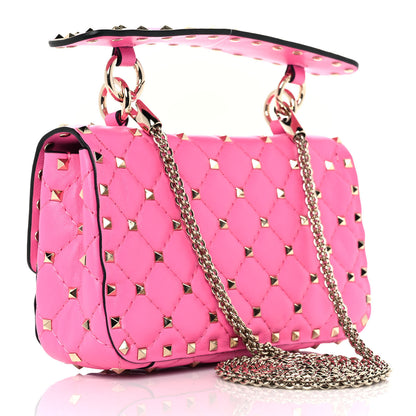 Valentino Garavani Nappa Small Rockstud Spike Shoulder Bag Feminine Pink 2 of 7
