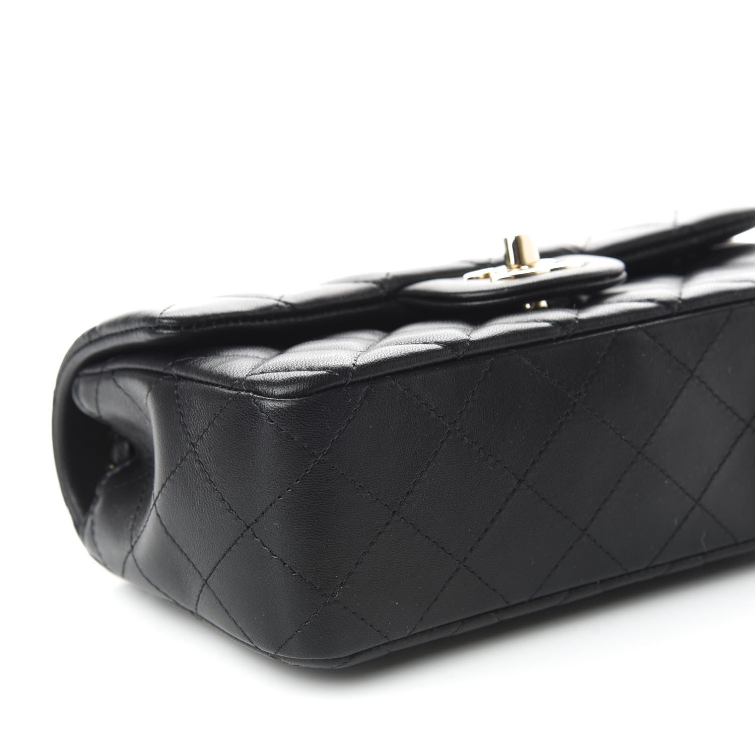 Chanel Lambskin Quilted Mini Rectangular Flap Black 5 of 10