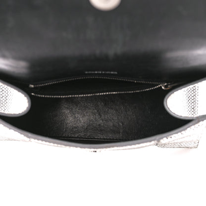 Balenciaga Strass Suede Small Hourglass Top Handle Bag Smoke Grey Crystal 5 of 16