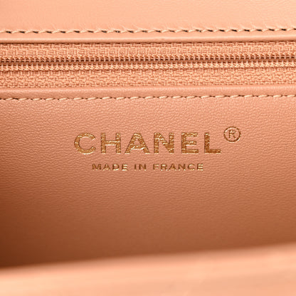 Chanel Shiny Lambskin Quilted Mini Maxi CC Flap Beige 6 of 11
