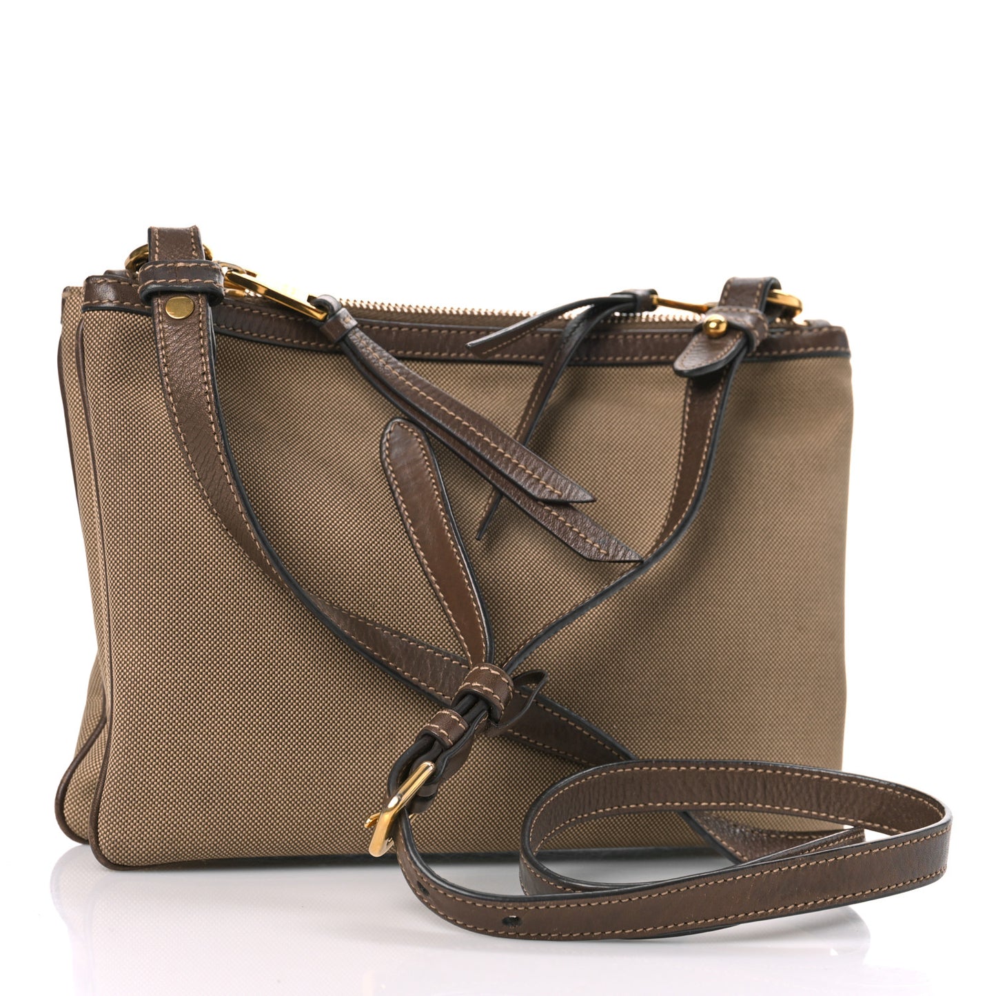Jacquard Logo Flat Crossbody Bag Corda Bruciato