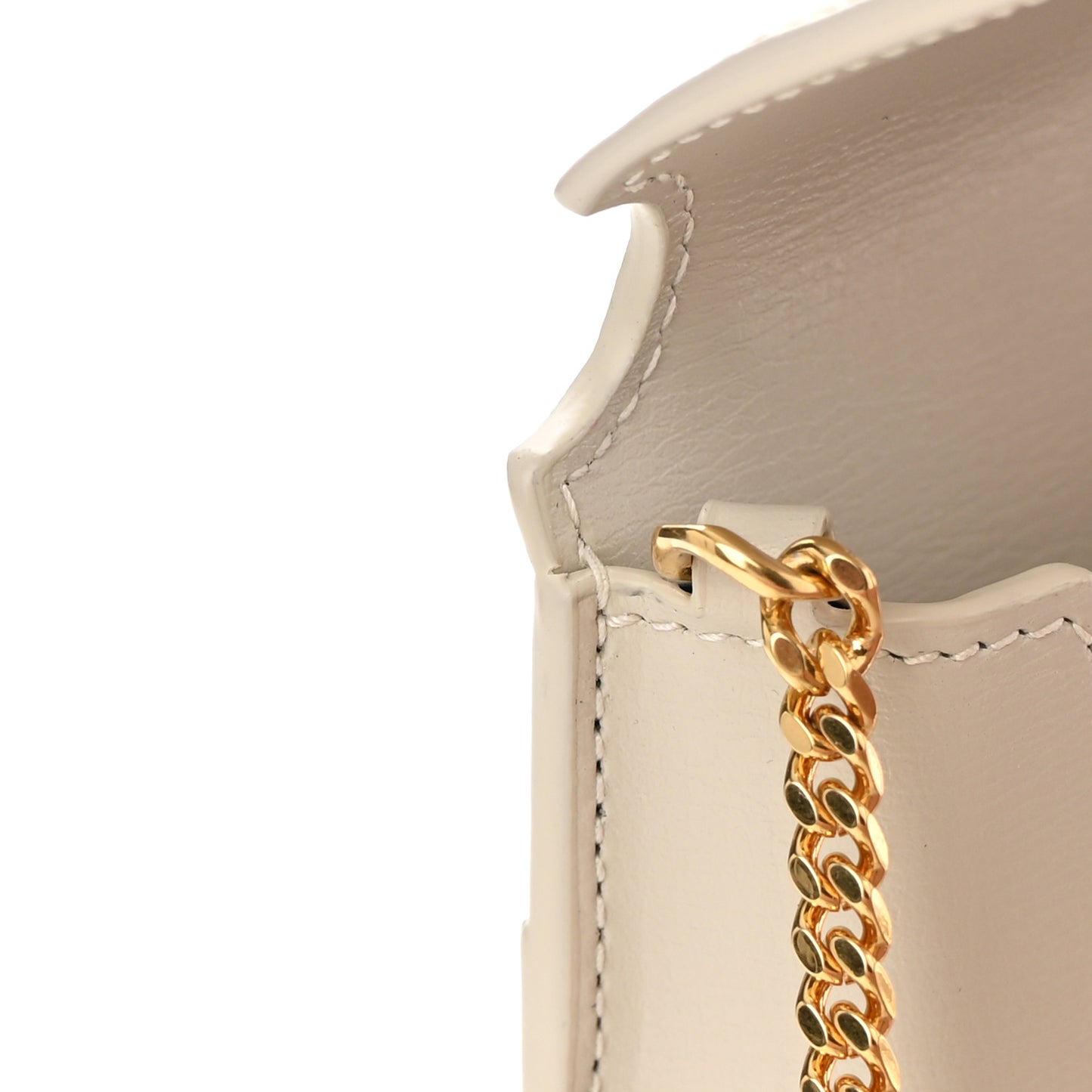 Smooth Calfskin Monogram Phone Holder Crossbody Crema Soft