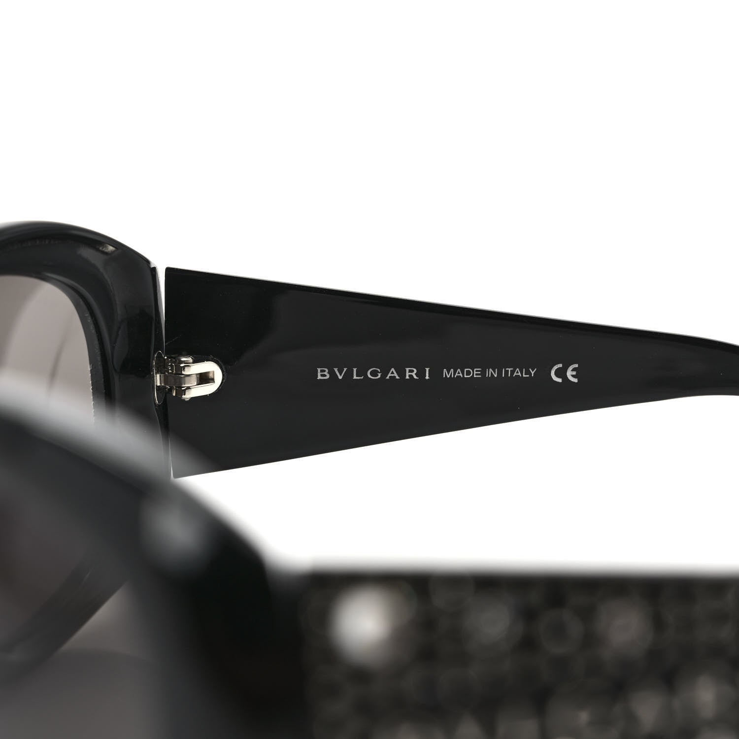 Bulgari Crystal Sunglasses 8012-B Black 6 of 8
