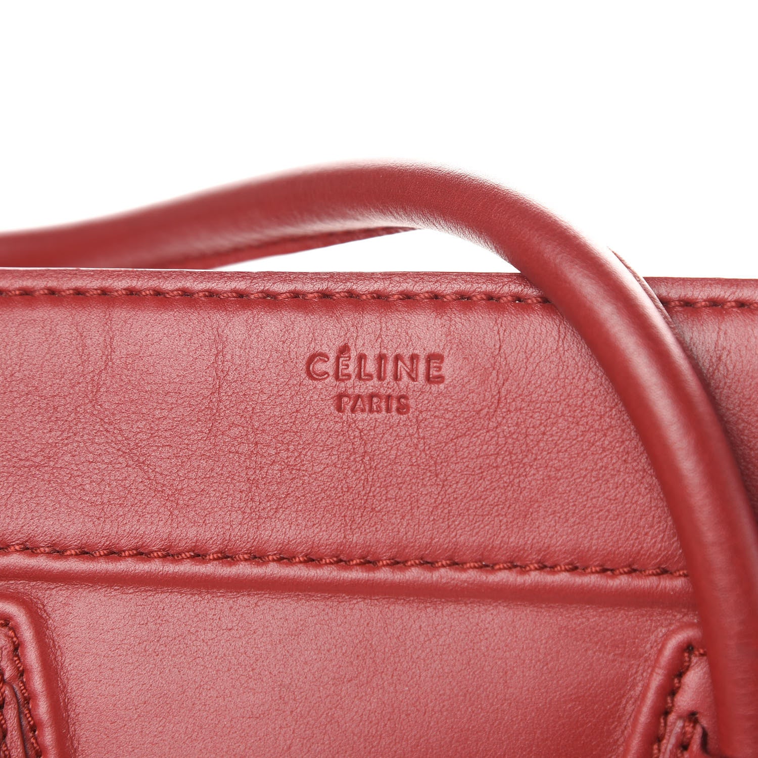 Celine Supple Calfskin Medium Phantom Luggage Red 6 of 19