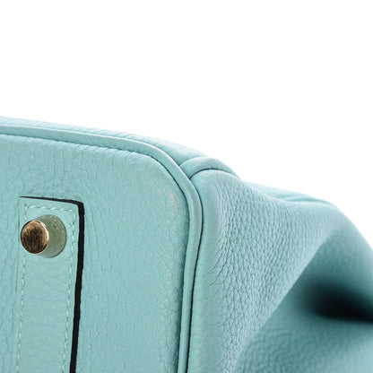 Hermes Togo Birkin 35 Bleu Atoll 36 of 37