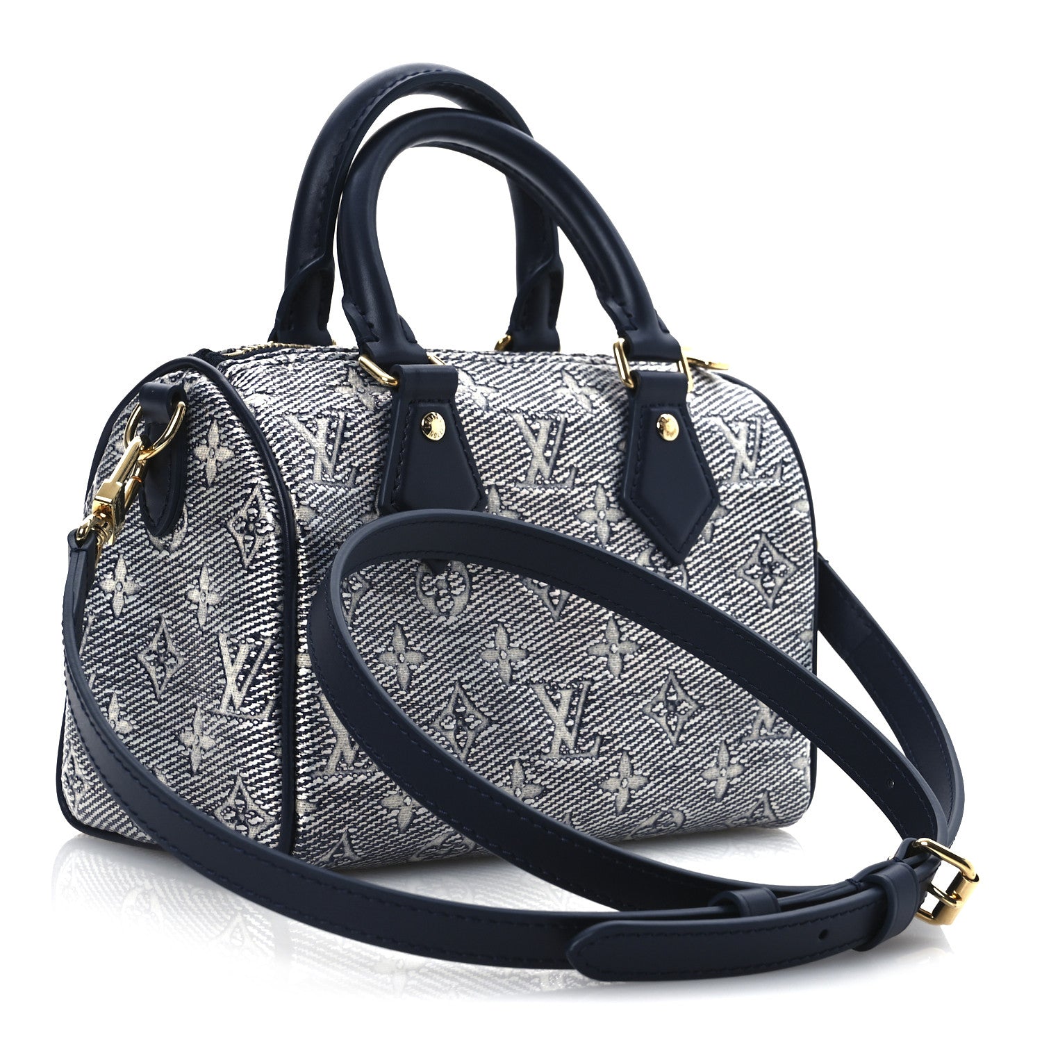 Louis Vuitton Monoglam Speedy Bandouliere 20 Blue 3 of 9