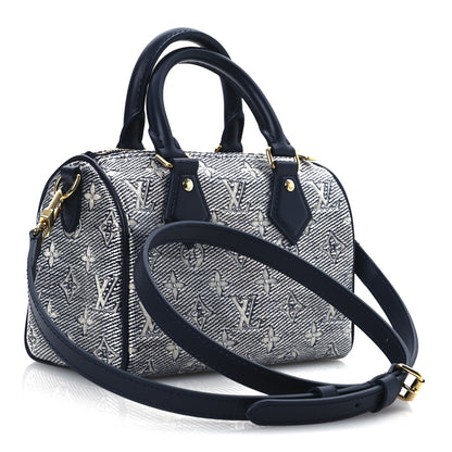 Louis Vuitton Monoglam Speedy Bandouliere 20 Blue 3 of 9