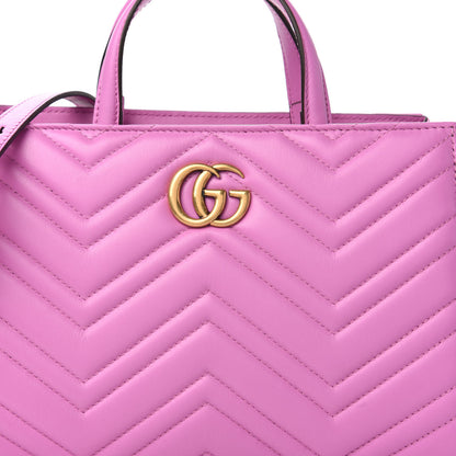 Gucci Calfskin Matelasse Small GG Marmont Tote Candy Mousse 10 of 10