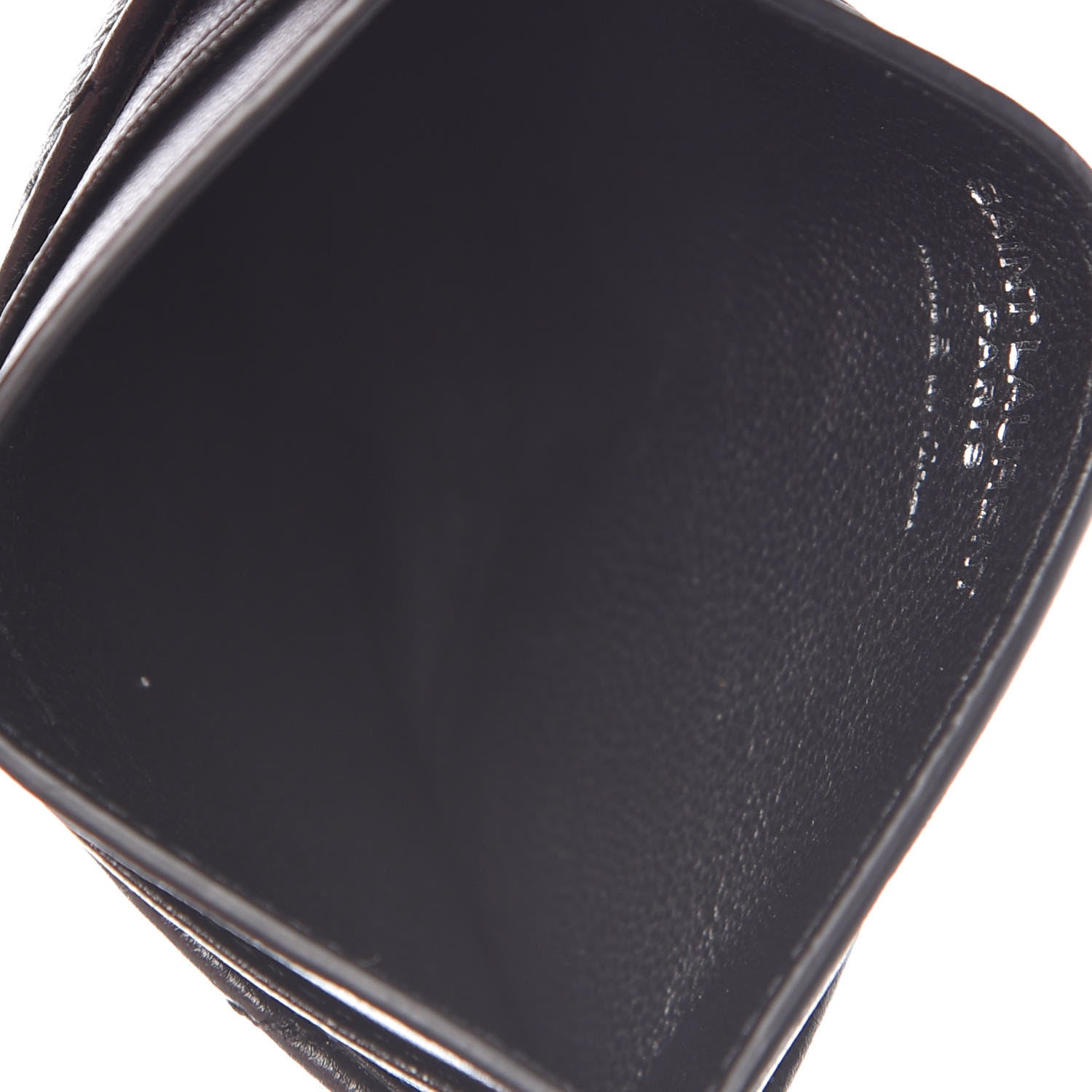 Saint Laurent Calfskin Y Quilted Monogram LouLou Credit Card Case Black 5 of 8